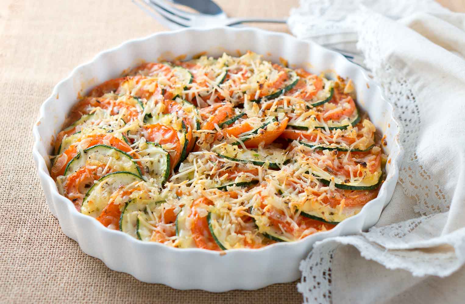 Easy Parmesan Zucchini Tomato Gratin: Versatile Side Dish & Healthy Meal